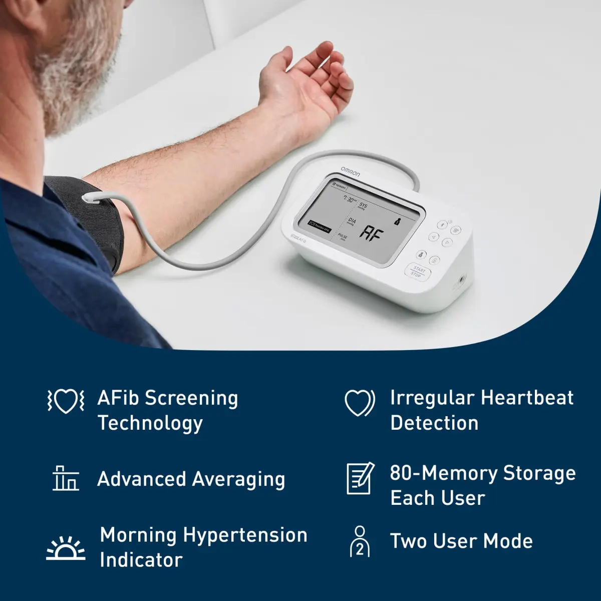 OMRON Gold Automatic Arm Blood Pressure Monitor | 9-17" Cuff, AFib Detection, Bluetooth App Sync - view 2