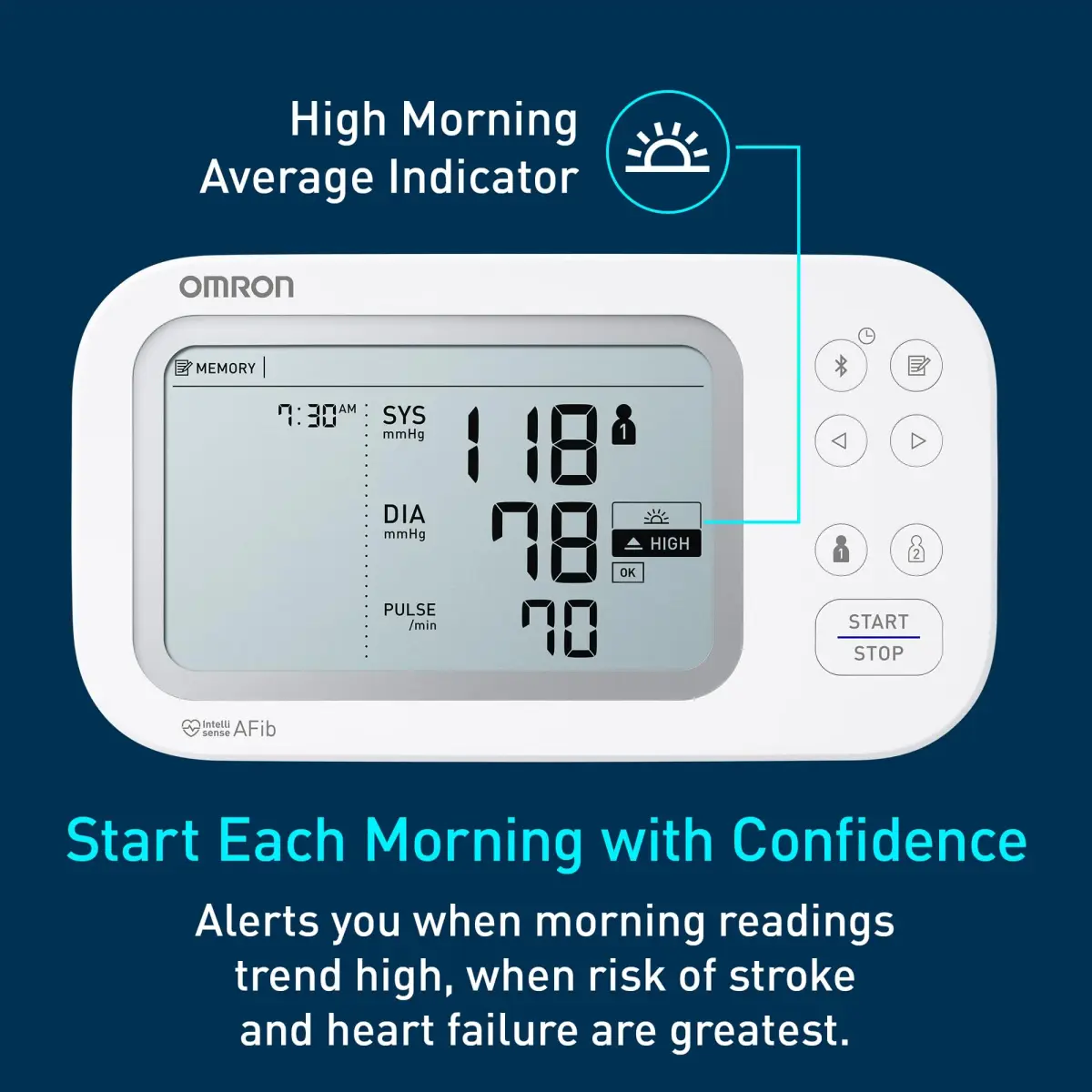 OMRON Gold Automatic Arm Blood Pressure Monitor | 9-17" Cuff, AFib Detection, Bluetooth App Sync - view 4