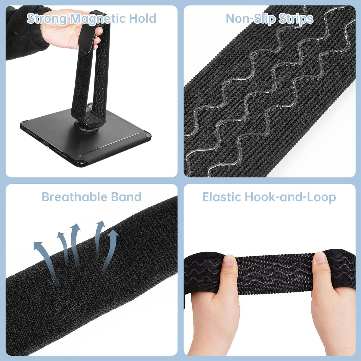 NiHome Adjustable Pilot Magnetic Kneeboard for iPad | Secure, Anti-Slip, Hands-Free (70-120 chars) - view 5