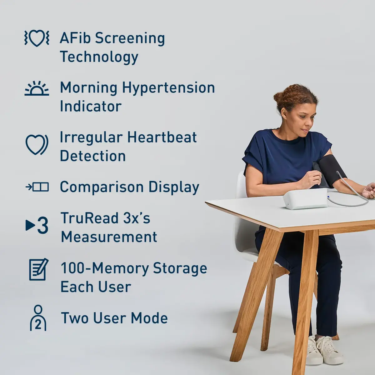 OMRON Platinum Blood Pressure Monitor with AFib Detection & App Connectivity | 9"–17" Cuff, 220V Compatible - view 2