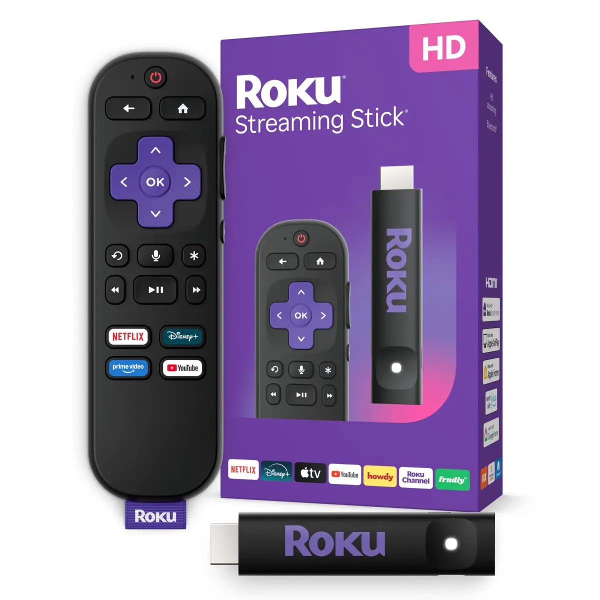Roku Streaming Stick HD Voice Remote | Stream 500+ Free Channels - main product image