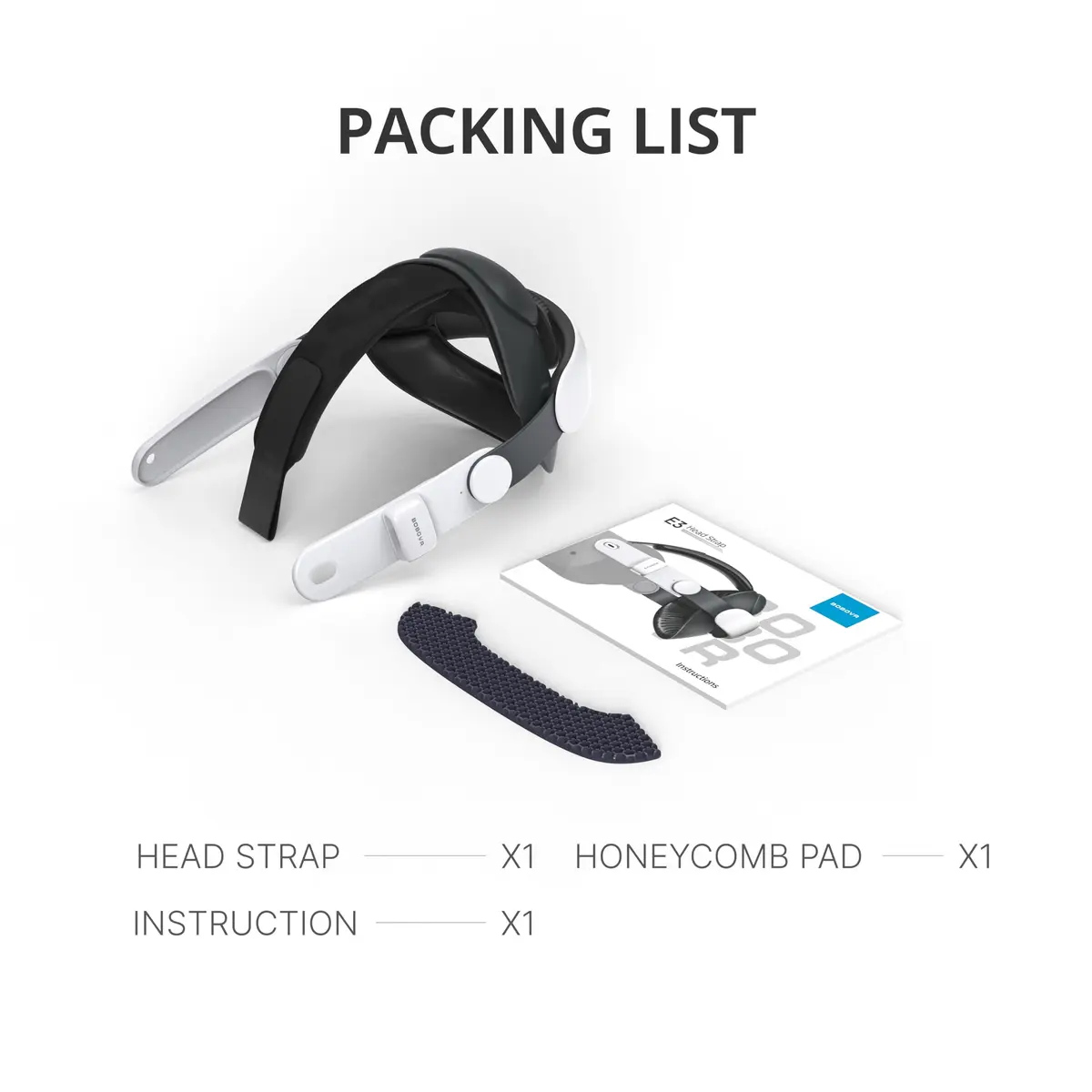 BOBOVR E3 Head Strap Compatible with Quest 3/3S | Lightweight Comfort & Balance (70-120 chars) - view 5