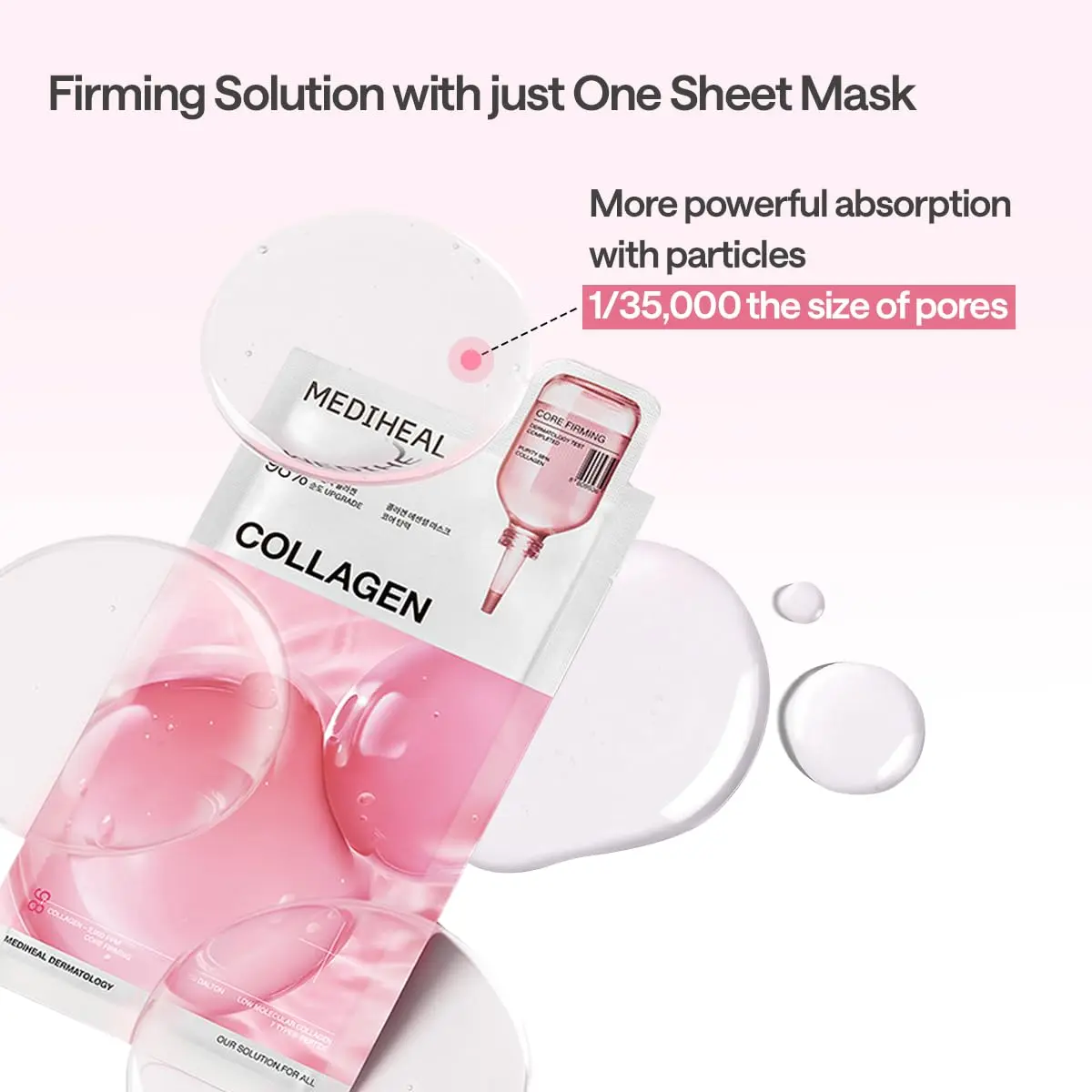 MEDIHEAL Collagen Essential Face Sheet Mask 10ea | Skin Firming & Plumping Hydration - view 7