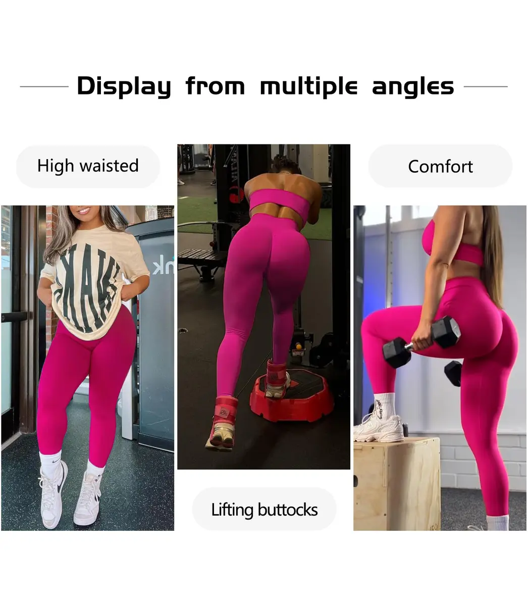 JGS1996 Scrunch Butt Leggings for Women High Waist Yoga Pants | Seamless, Tummy Control, Squat Proof - view 7