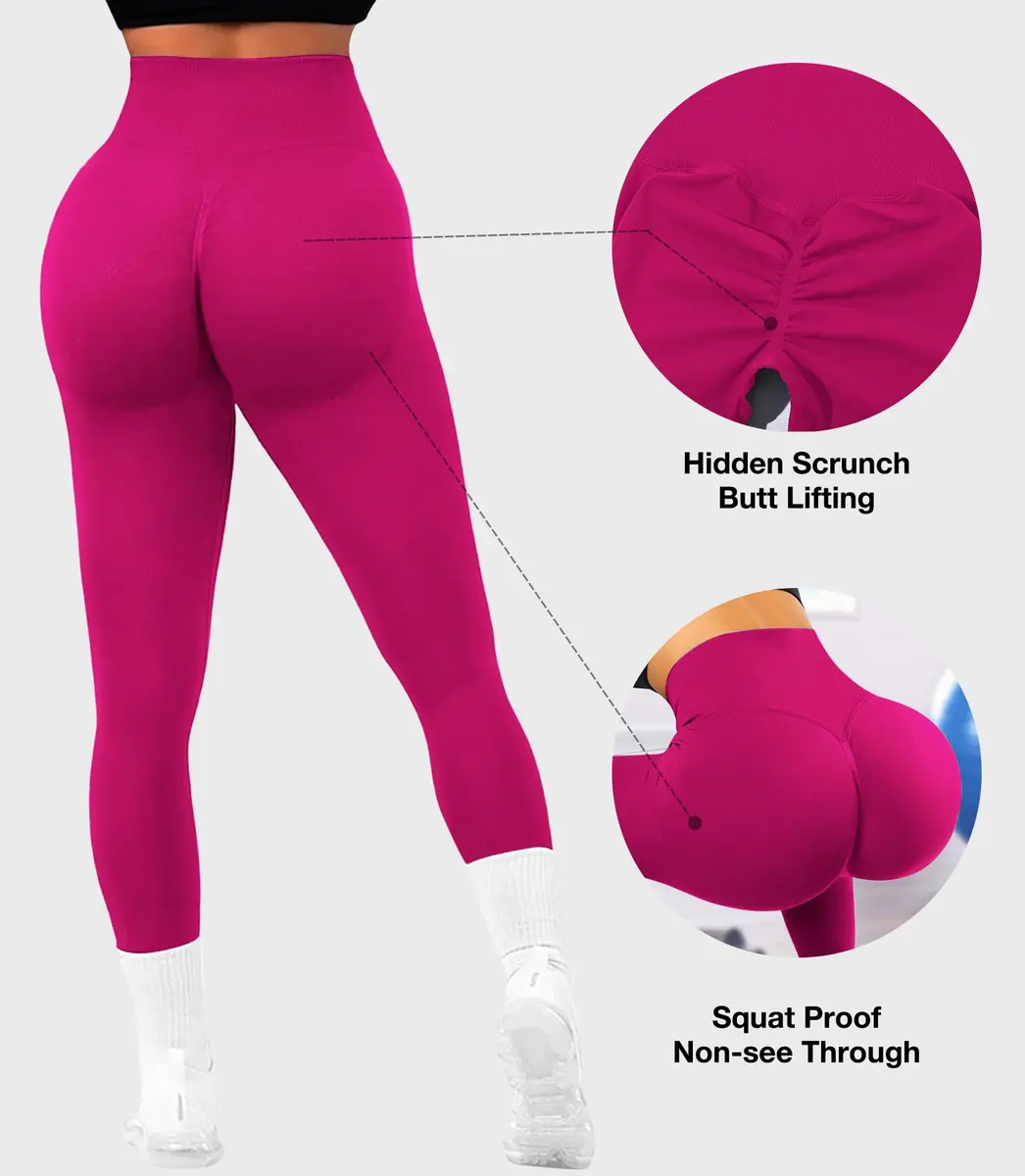 JGS1996 Scrunch Butt Leggings for Women High Waist Yoga Pants | Seamless, Tummy Control, Squat Proof - view 3