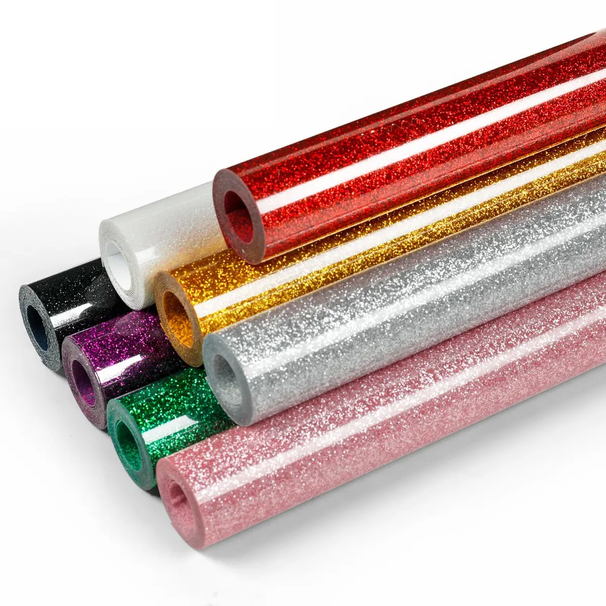HTVRONT Glitter HTV Vinyl Bundle 8 Rolls 10" x 3FT | SGS Certified Heat Transfer Vinyl for T-Shirts - main product image