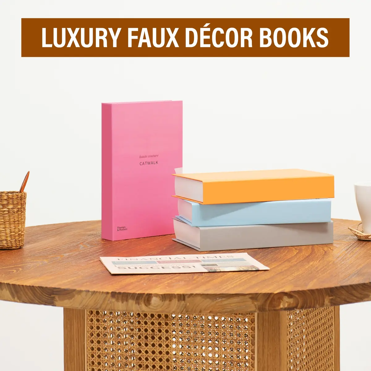 PROBENEX 4 Pcs Decorative Books | Faux Modern Coffee Table & Shelf Decor - view 7