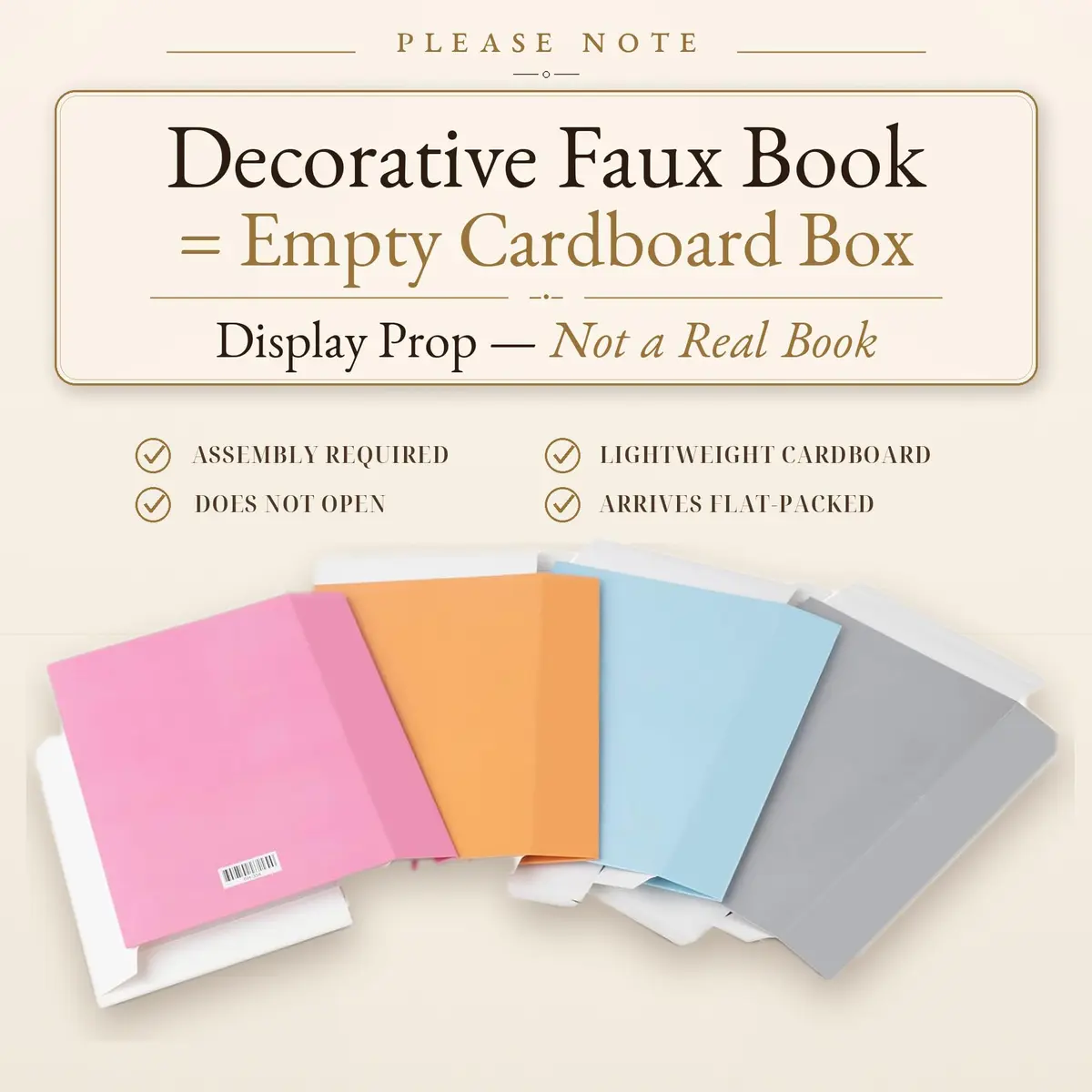 PROBENEX 4 Pcs Decorative Books | Faux Modern Coffee Table & Shelf Decor - view 2