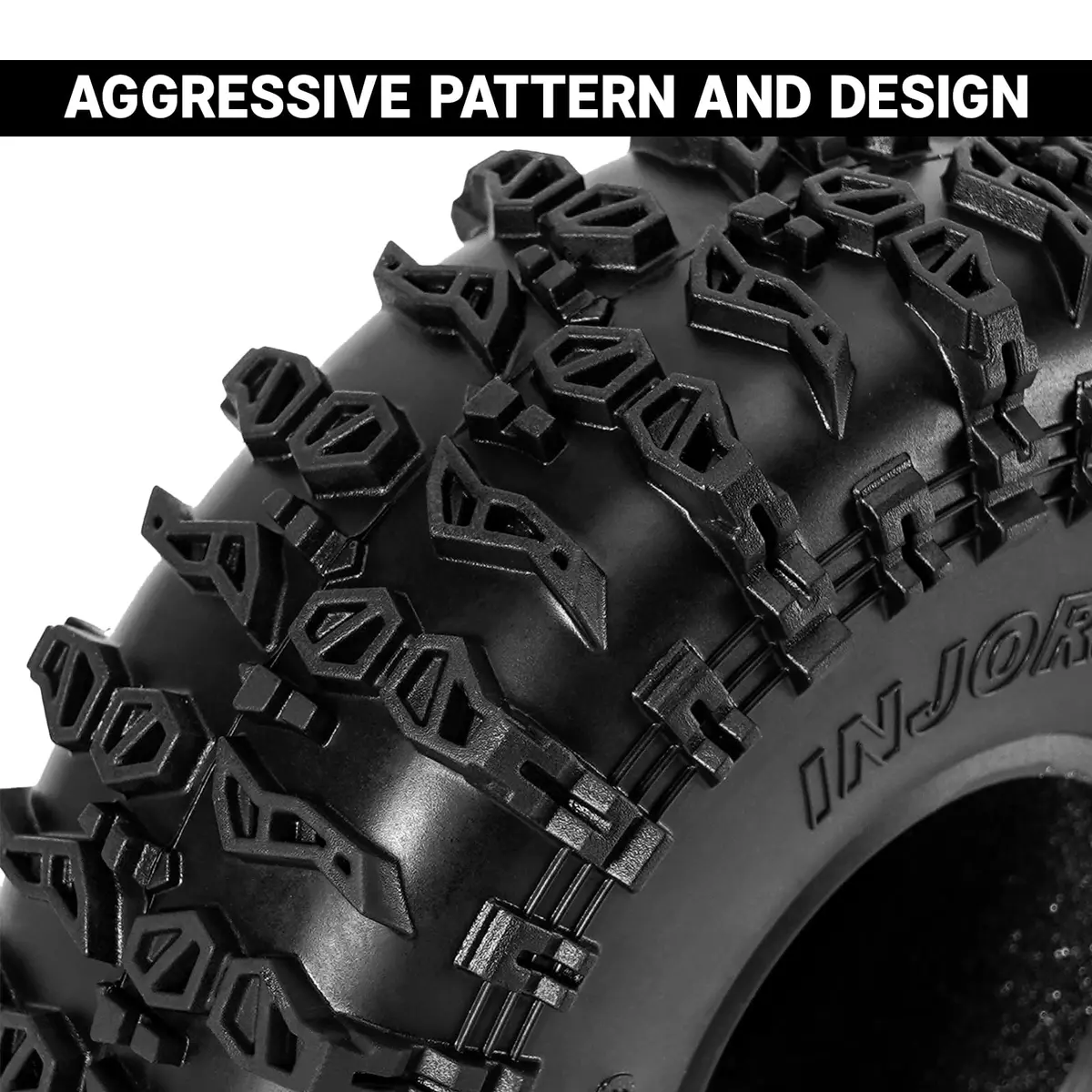 INJORA 1.9" Cling On Tires 120×42mm for 1/10 RC Crawler | Super Soft & Sticky S5 Compound - view 3