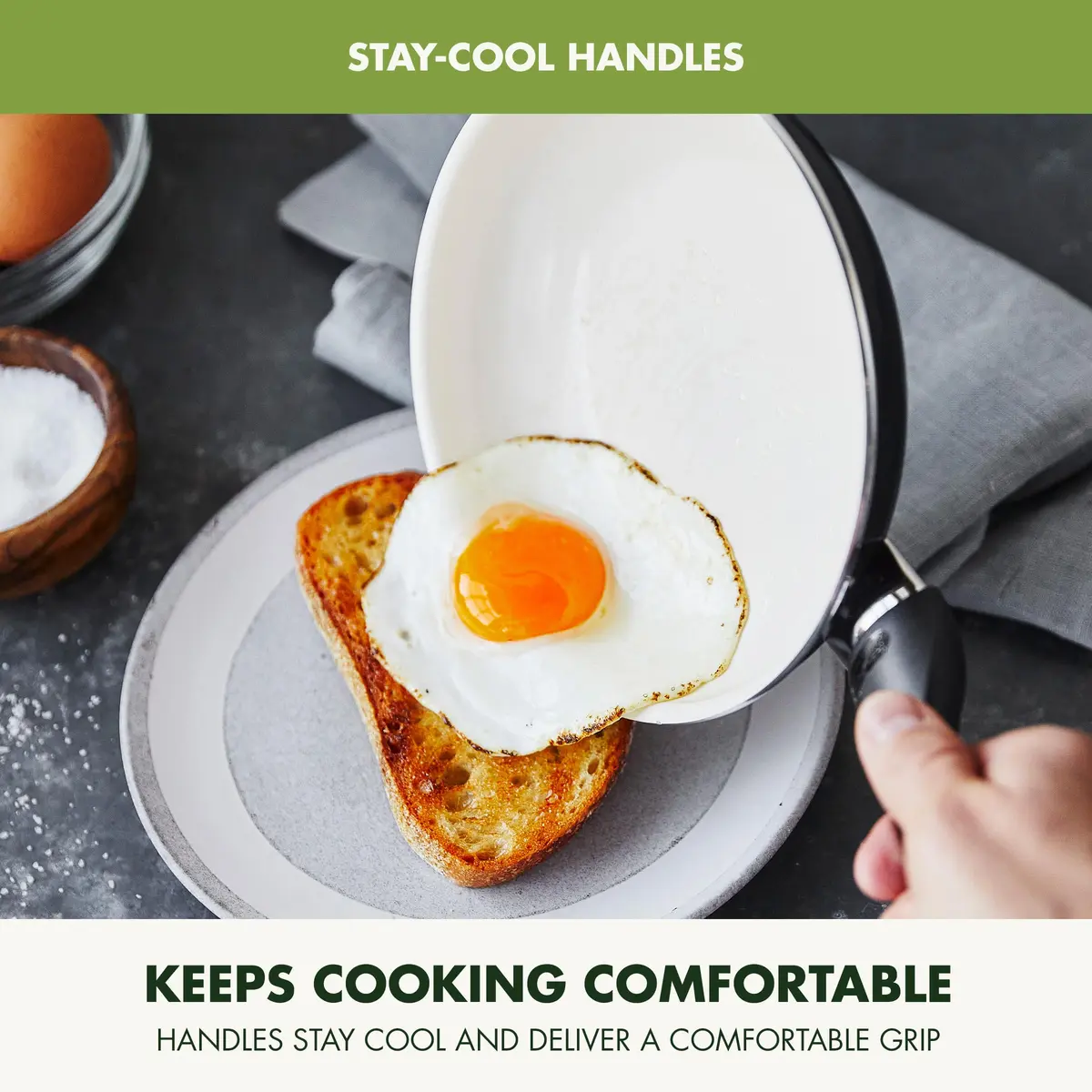 GreenPan Rio 11" Square Griddle Pan | Ceramic Nonstick, PFOA & PFAS-Free, Oven Safe - view 2
