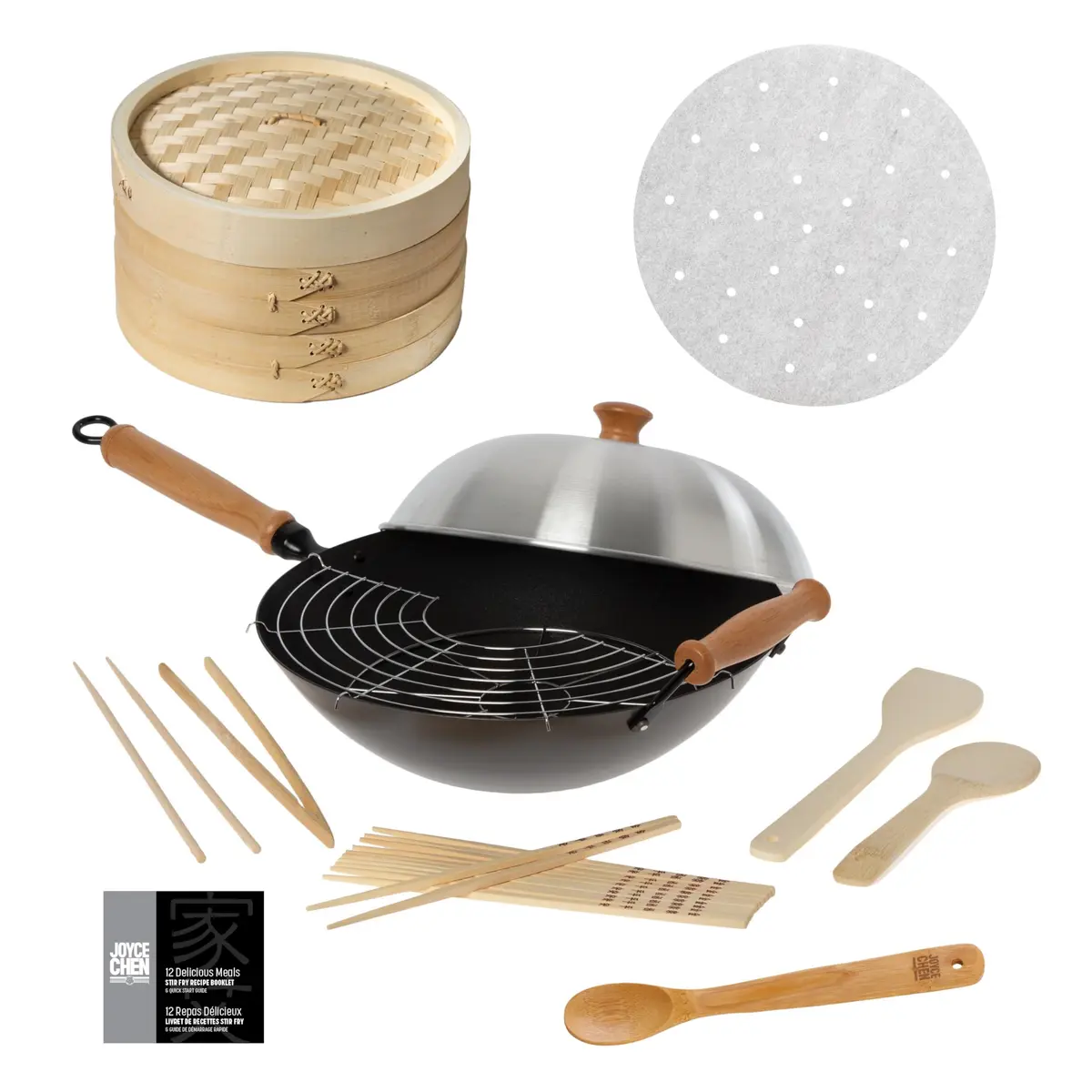 Joyce Chen Professional Series Nonstick 14-Inch Wok 13-Piece PFAS Free Cookware Set | Authentic Asian Cooking - main product image