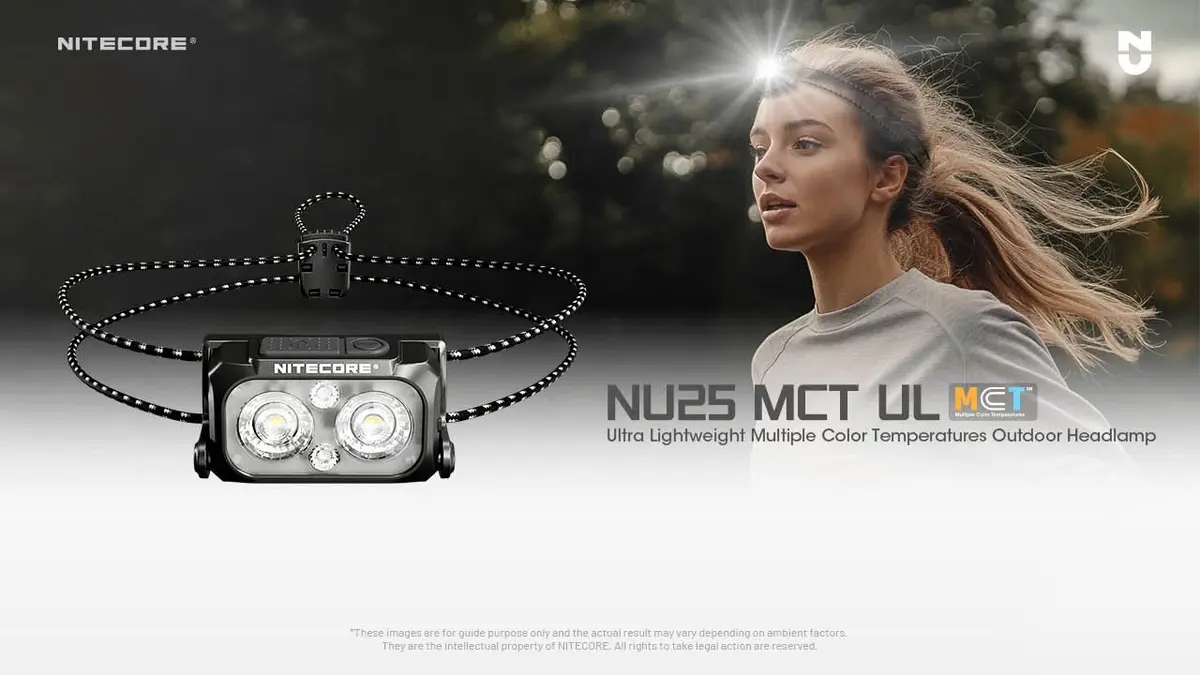 Nitecore NU25 MCT UL 400 Lumen Ultralight USB-C Headlamp | Multiple Color Temperatures & Waterproof - view 2