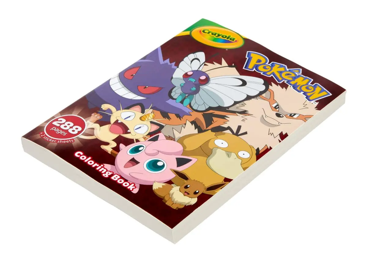Crayola Giant Pokemon Coloring Book (288 Pages) | 2 Sticker Sheets, Travel Activity, Gift for Kids & Adults - view 3