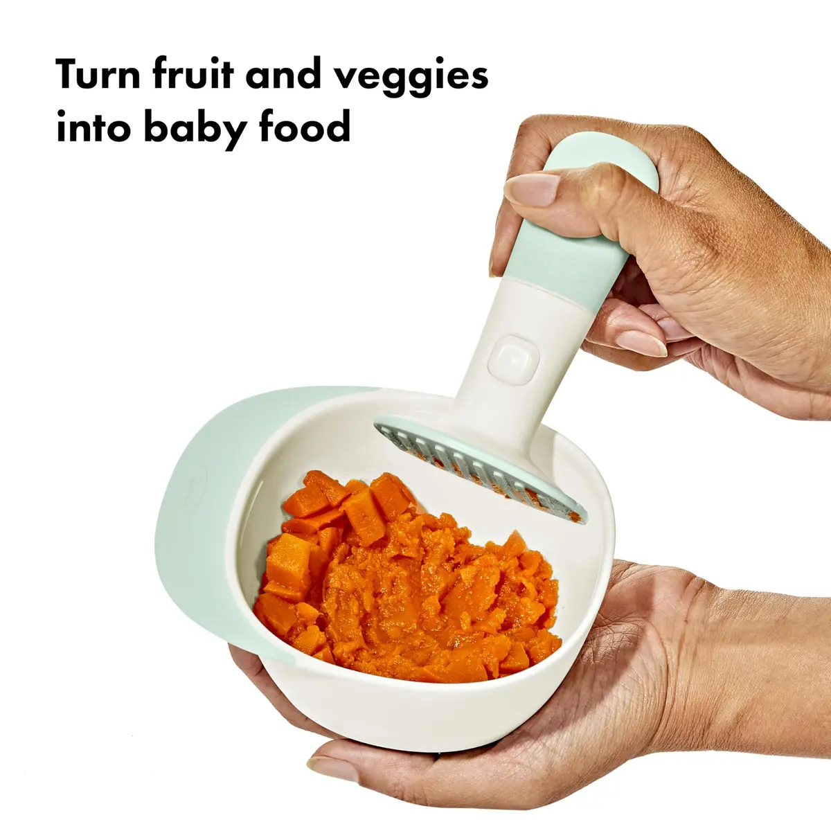 OXO Tot Food Masher, Opal | Baby Food Mashers for Soft Fruits & Veggies - view 2