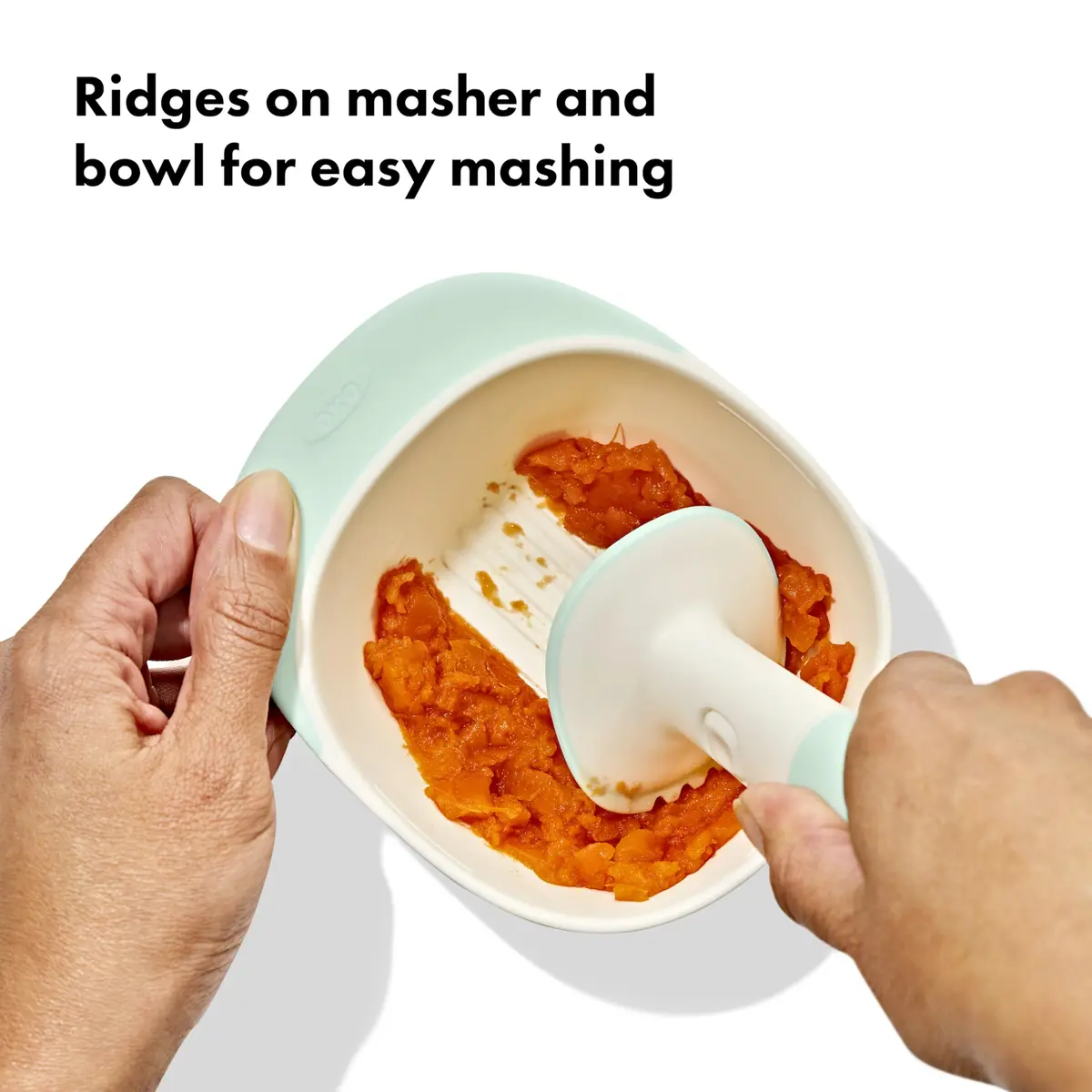 OXO Tot Food Masher, Opal | Baby Food Mashers for Soft Fruits & Veggies - view 3