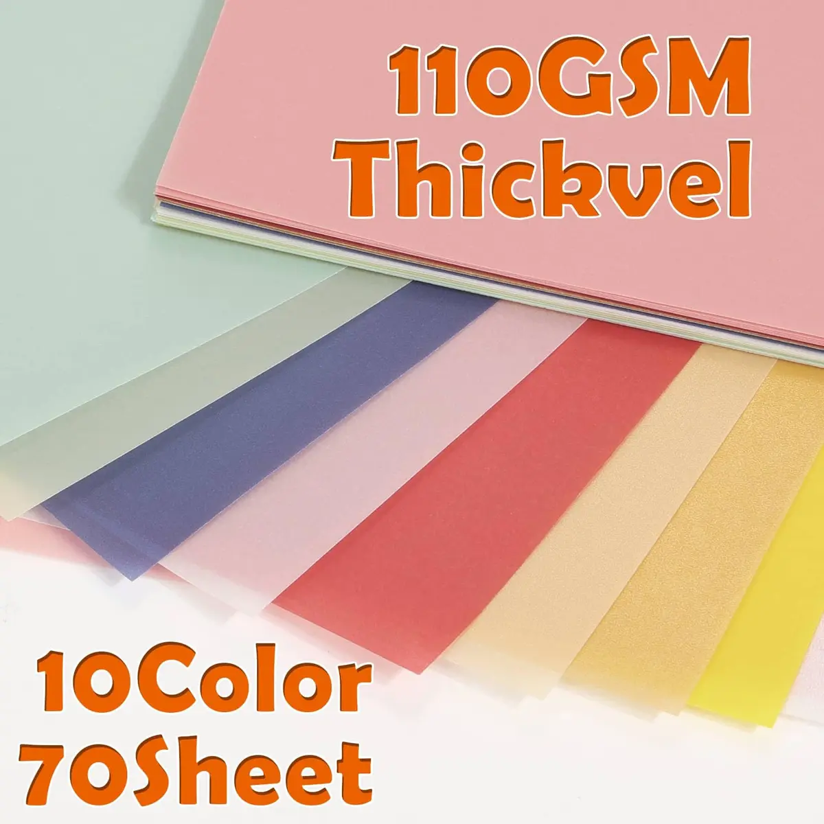 cridoz 70 Pcs Colored Vellum Translucent Paper 8.5 x 11 Inches | 100 GSM Tracing Paper for Crafts & Invitations - view 4