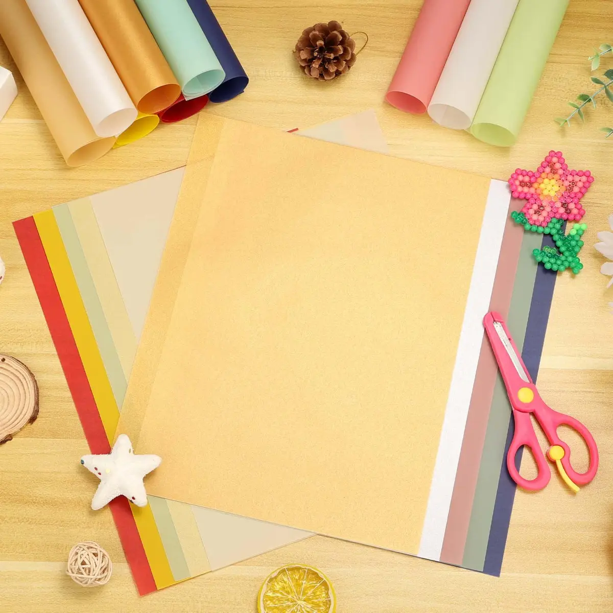 cridoz 70 Pcs Colored Vellum Translucent Paper 8.5 x 11 Inches | 100 GSM Tracing Paper for Crafts & Invitations - view 2