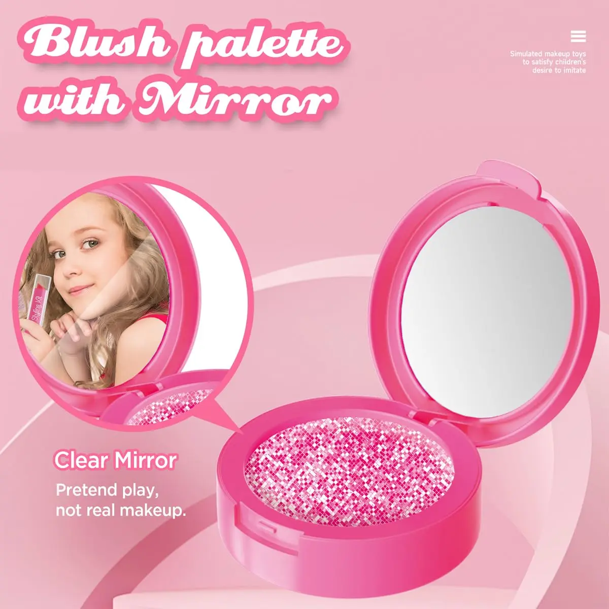 Cosaway Fake Makeup Kits for Girls 3-5 Years Old | Safe Pretend Play Toy in Pink - view 3