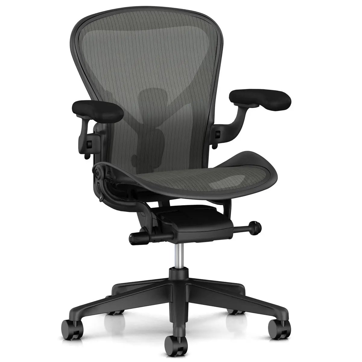 HYEJDRV Chair Armrest Replacement for Herman Miller Aeron, Graphite Black | Ergonomic & Easy Install (70-120 chars) - view 9