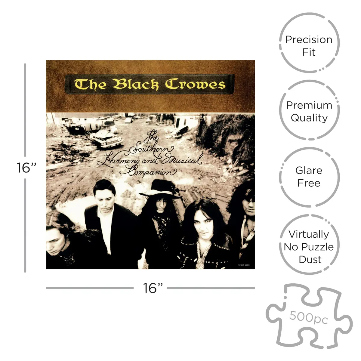 RockSaws Black Crowes The Southern Harmony Album Cover 500 Pc Jigsaw Puzzle | Classic Rock Album Art for Fans - view 2