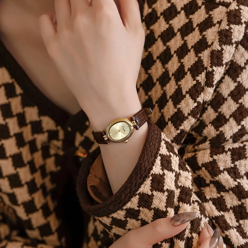 CARLIEN Women's Vintage Oval Quartz Watch 25mm (0.98") | Japanese Movement - view 4