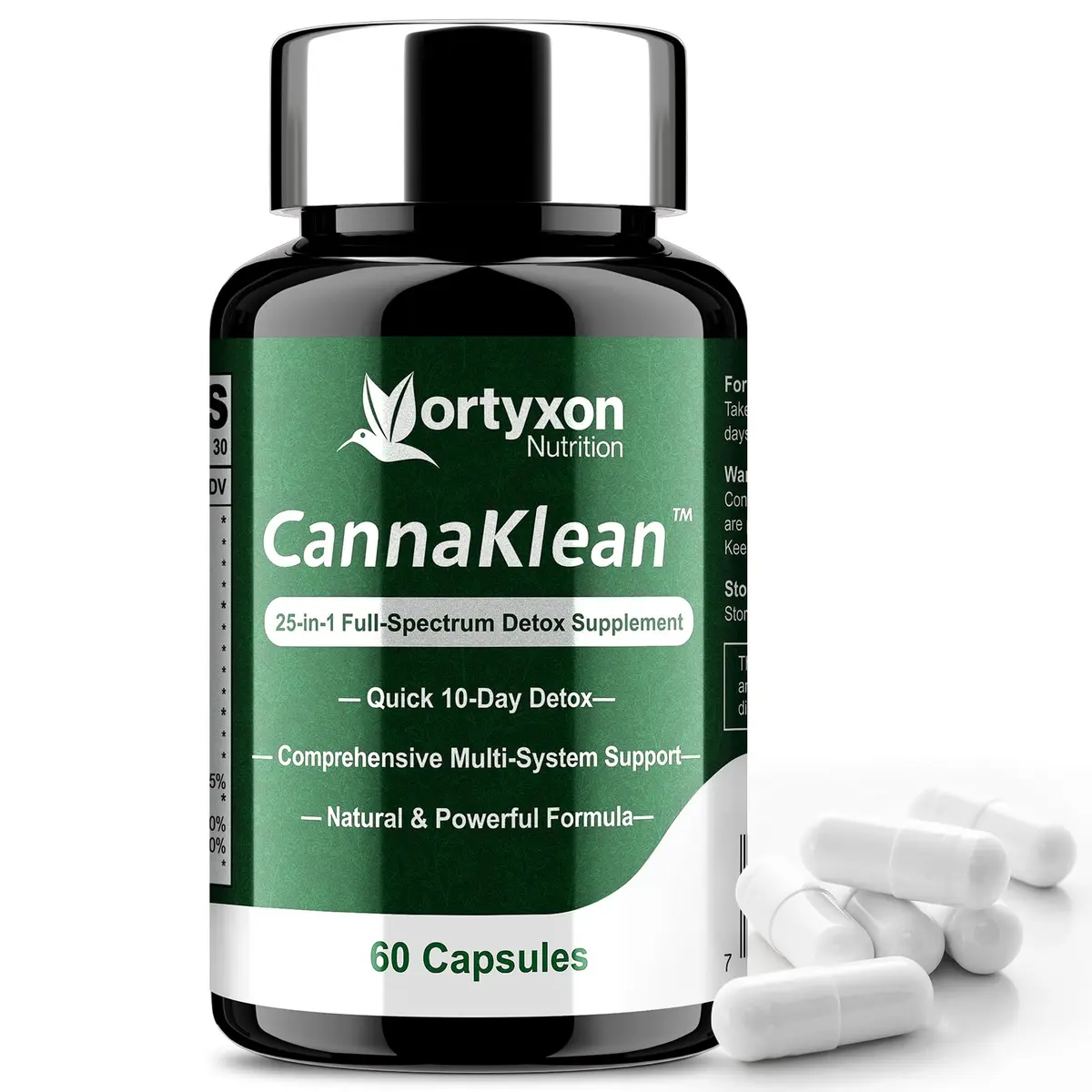 Vortyxon 25-in-ONE CannaKlean & Detox Capsules 60 Count | Natural Herbal Detox Support - main product image