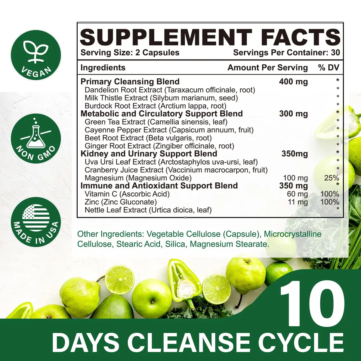 Vortyxon 25-in-ONE CannaKlean & Detox Capsules 60 Count | Natural Herbal Detox Support - view 2