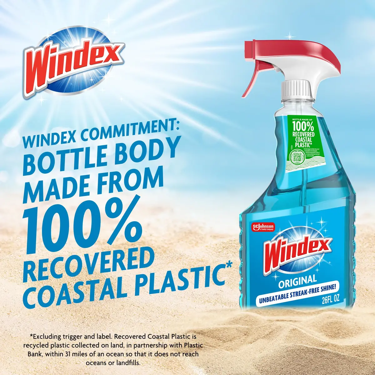 Windex Original Glass Cleaner Spray Bottle 46 fl oz (23 Fl Oz x 2) | Streak-Free Shine for Home Surfaces - view 5