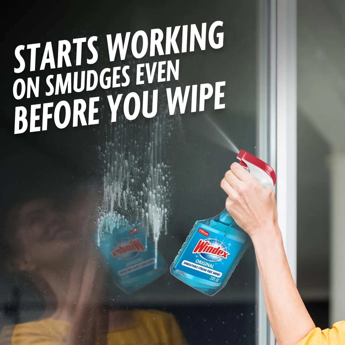Windex Original Glass Cleaner Spray Bottle 46 fl oz (23 Fl Oz x 2) | Streak-Free Shine for Home Surfaces - view 6