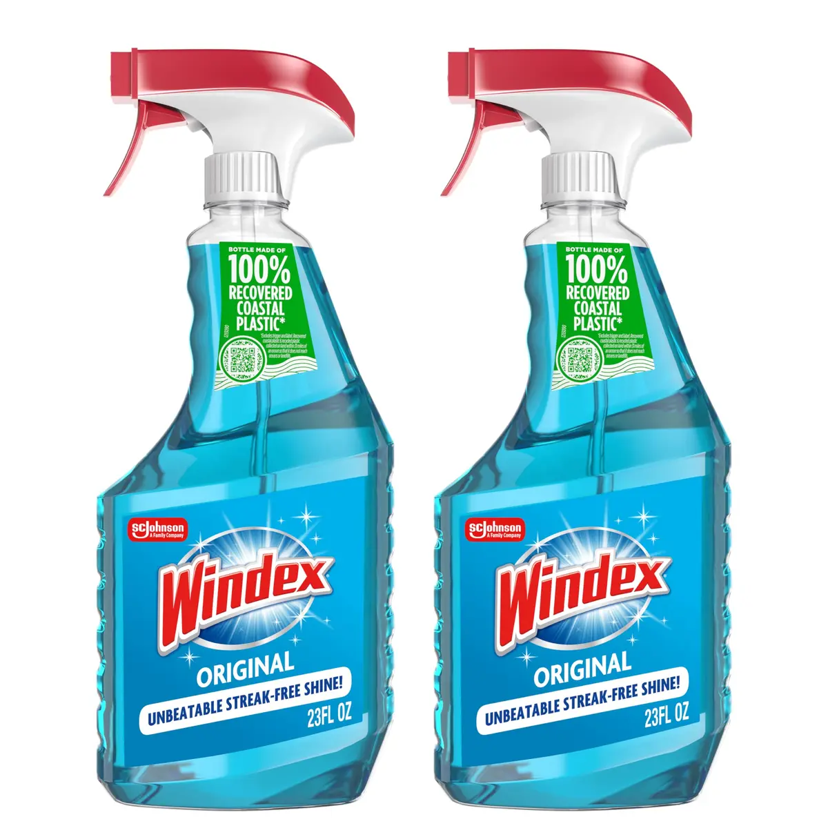 Windex Original Glass Cleaner Spray Bottle 46 fl oz (23 Fl Oz x 2) | Streak-Free Shine for Home Surfaces - main product image
