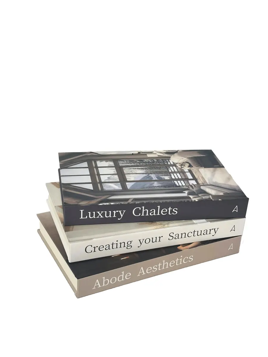 Array & Arrow Decorative Books for Home Decor, Set of 3 Faux Book Storage Boxes with Magnetic Closure, Hidden Storage for Remotes, Keepsakes, Coffee Table, Bookshelf, Living Room Decor - main product image