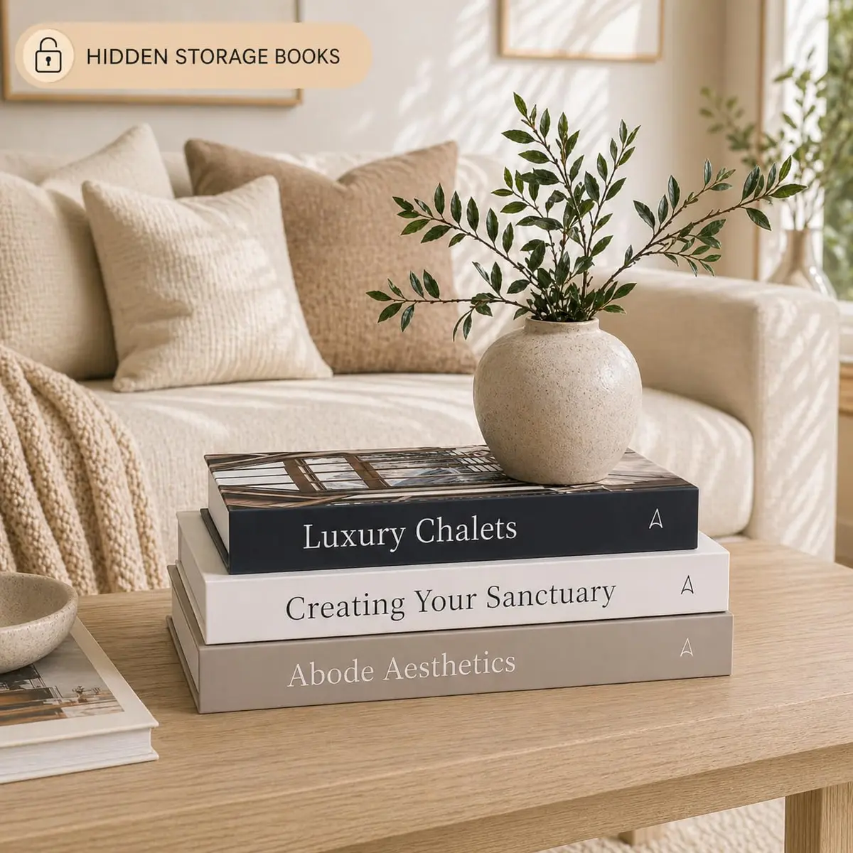 Array & Arrow Decorative Books for Home Decor, Set of 3 Faux Book Storage Boxes with Magnetic Closure, Hidden Storage for Remotes, Keepsakes, Coffee Table, Bookshelf, Living Room Decor - view 4