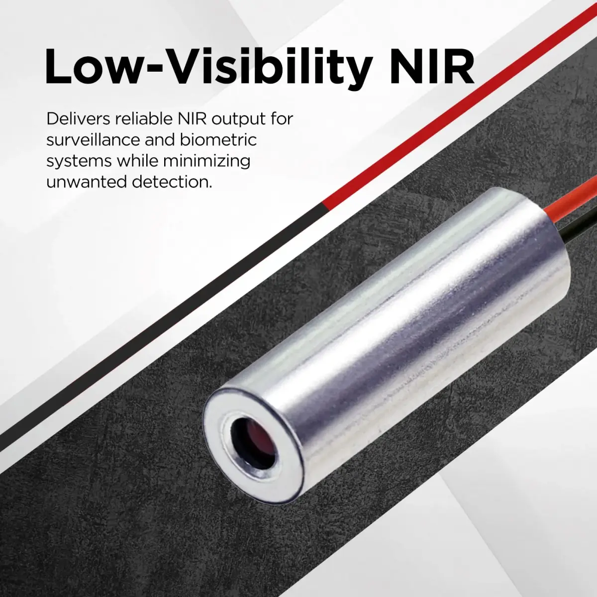 Quarton 780nm IR Dot Laser Module D7xL21mm (2.6-6 VDC) | Class 3R <3mW APC Driver - view 4