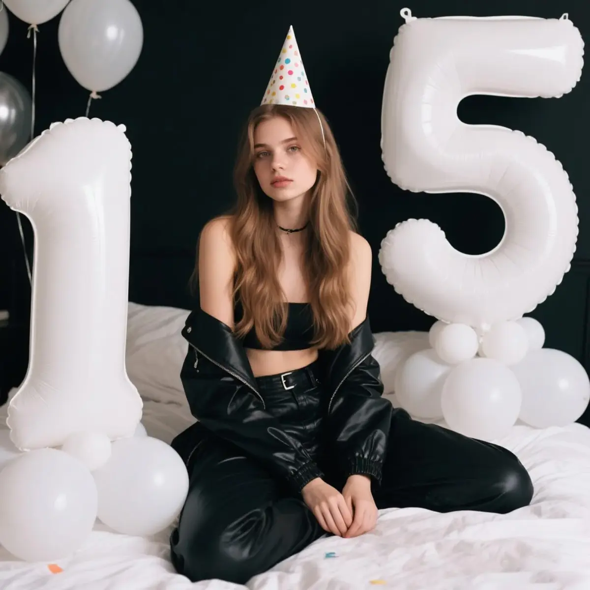 Kelfuoya White Number 5 Balloon 40 Inch | Mylar Foil Digital Helium Balloon for Parties - view 3