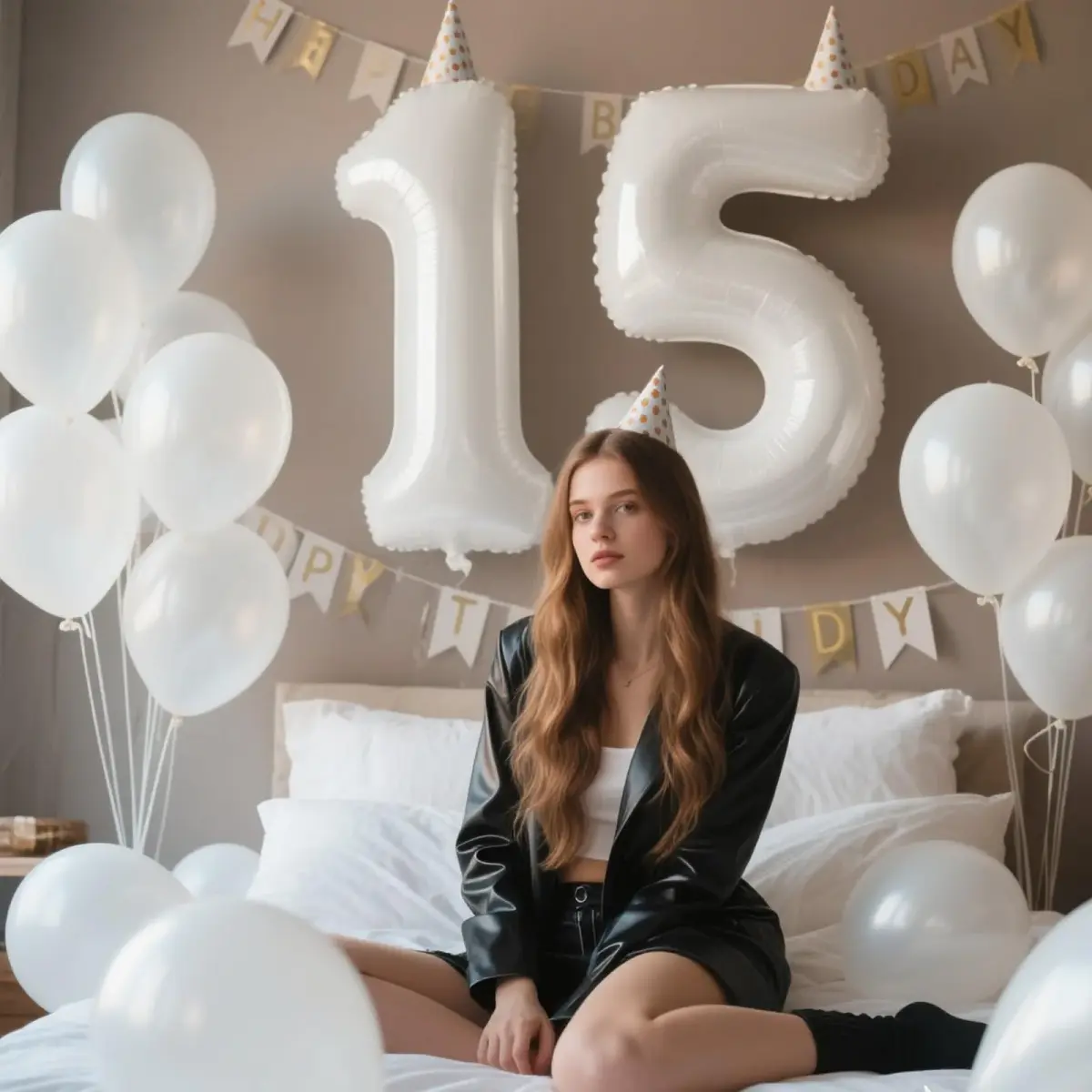 Kelfuoya White Number 5 Balloon 40 Inch | Mylar Foil Digital Helium Balloon for Parties - view 4