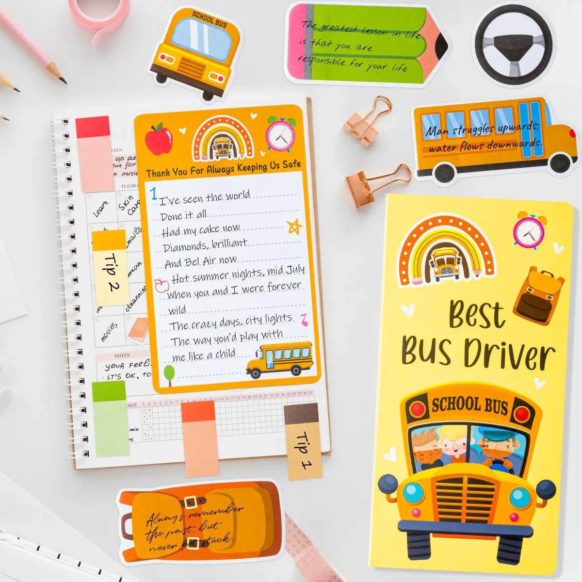 Xqumoi Bus Driver Sticky Notes Set | 550 Sheets | School Office Supplies - view 5