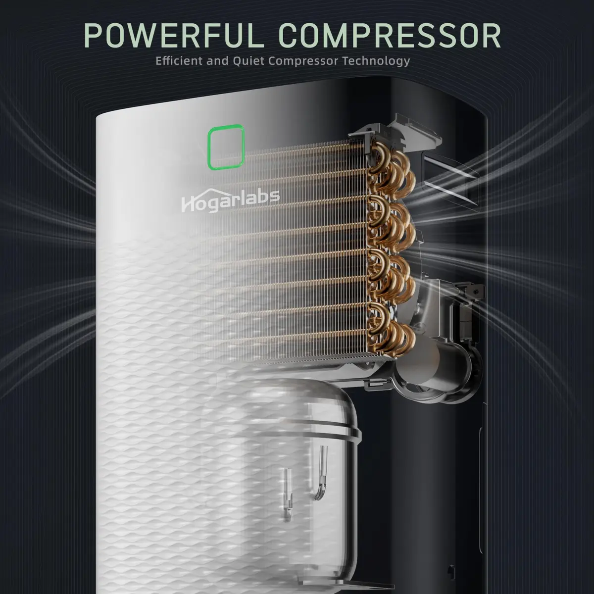 HOGARLABS 100 Pint Dehumidifier for Basement & Bedroom | Covers 6000 Sq.Ft, Auto Humidity Control, Quiet Home & Garage Use - view 4