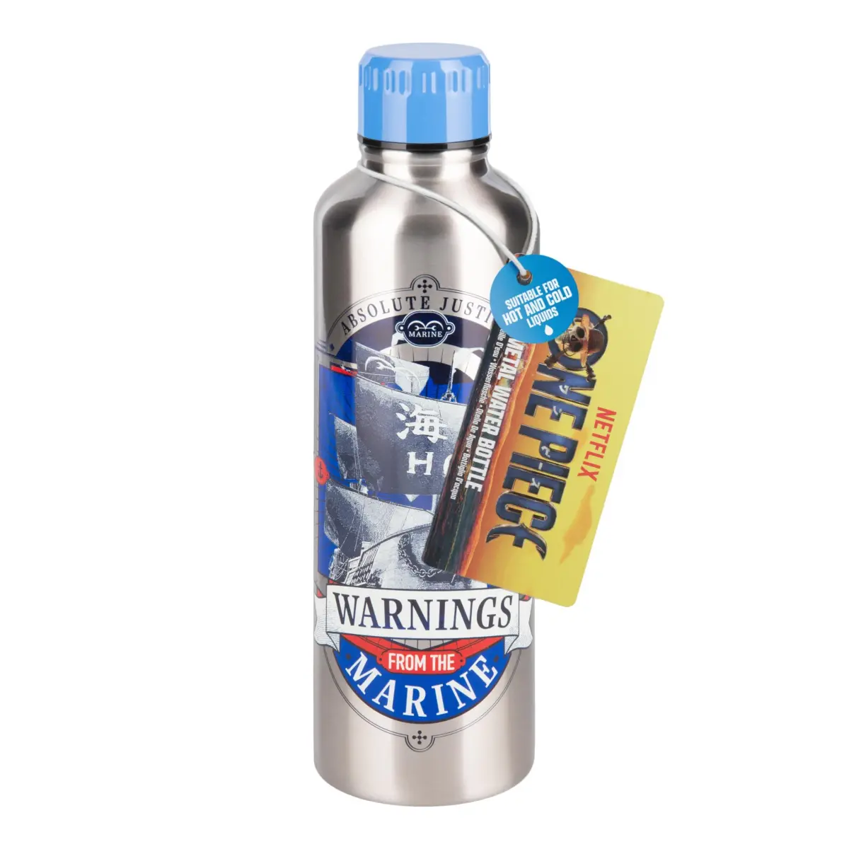 Paladone One Piece Marines Stainless Steel Water Bottle 500ml (16.9 fl oz) | Officially Licensed Anime Merchandise - main product image