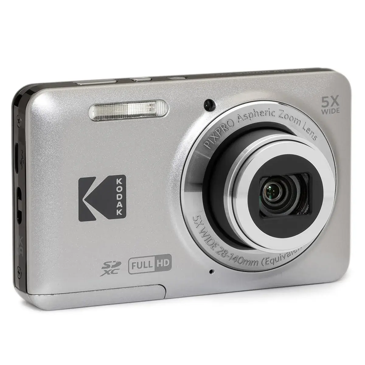 KODAK PIXPRO FZ55 Digital Camera Gray 16MP CMOS 5X Optical Zoom 28mm Wide Angle 1080P Full HD Video 2.7" LCD | Compact Point and Shoot Camera - view 5