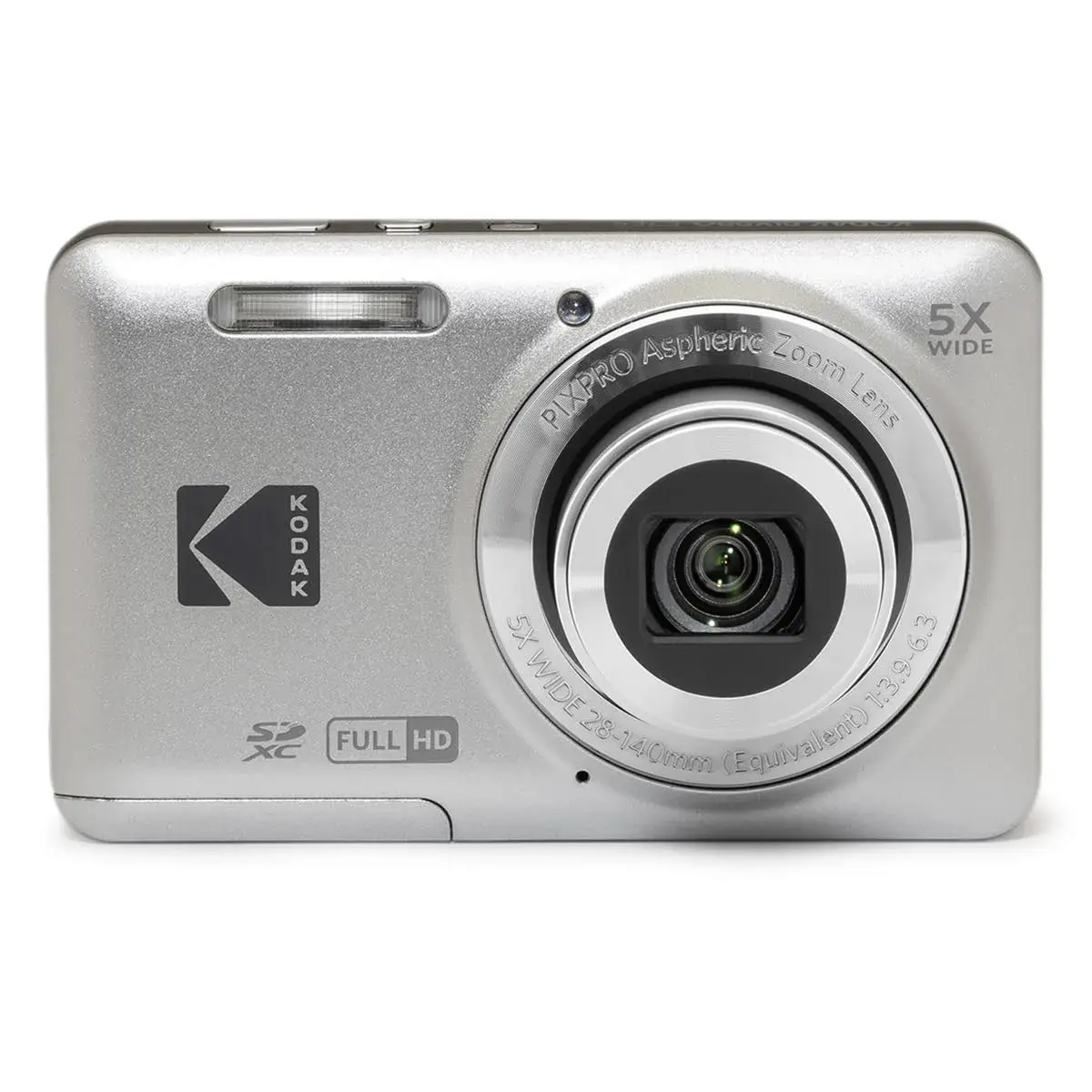 KODAK PIXPRO FZ55 Digital Camera Gray 16MP CMOS 5X Optical Zoom 28mm Wide Angle 1080P Full HD Video 2.7" LCD | Compact Point and Shoot Camera - view 2
