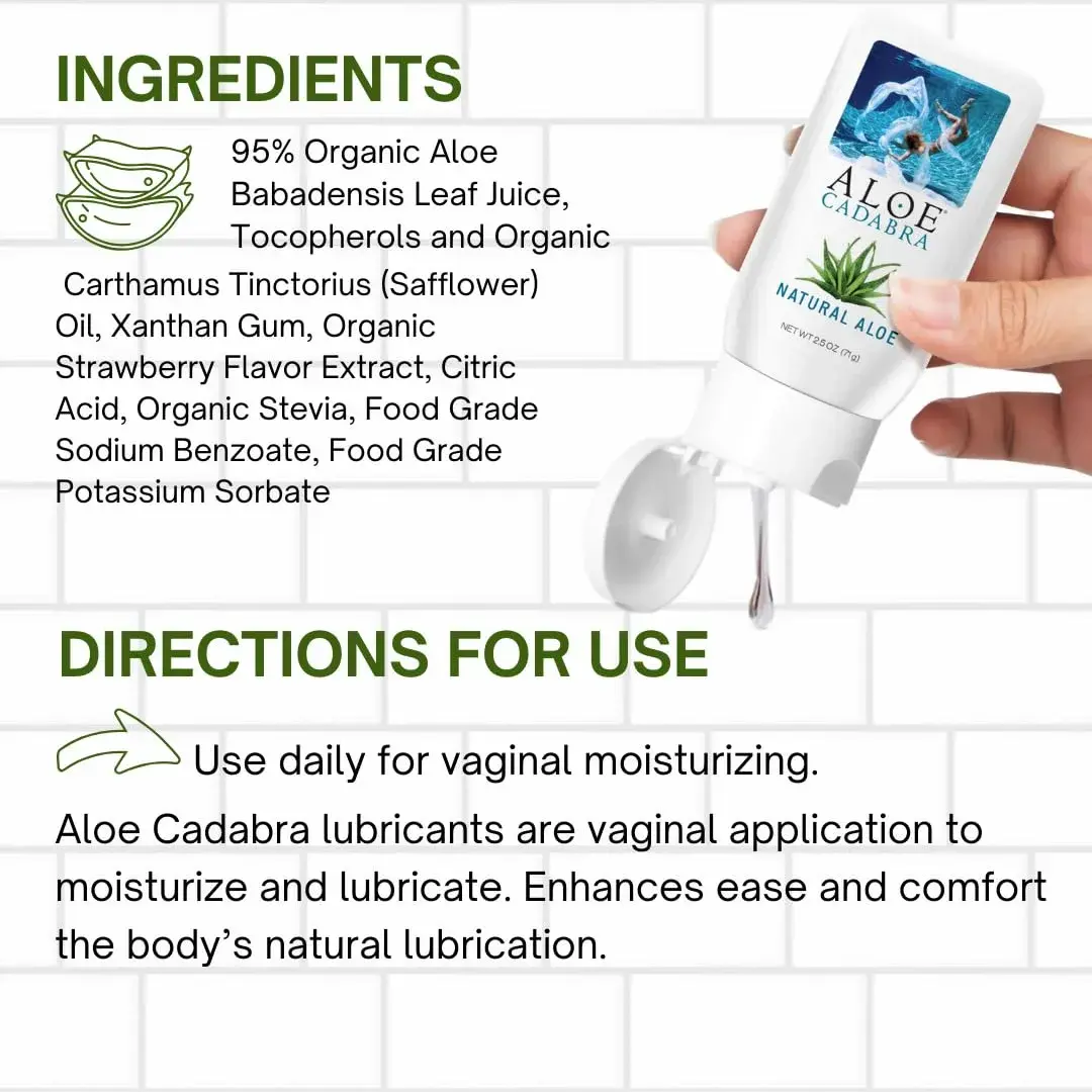 Aloe Cadabra Natural Water Based Personal Lubricant & Vaginal Moisturizer 156ml (5.5 Fl Oz) | Unscented, pH Balanced, Organic Aloe Lube for Men, Women & Couples - view 2