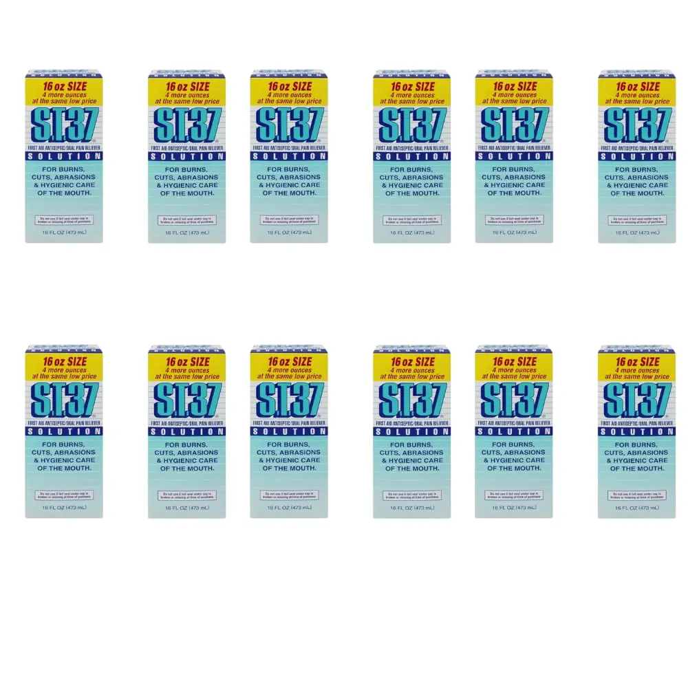 S.T.37 Mouthwash 16 Fl Oz | Gentle Oral & Skin Antiseptic, 12 Pack - main product image