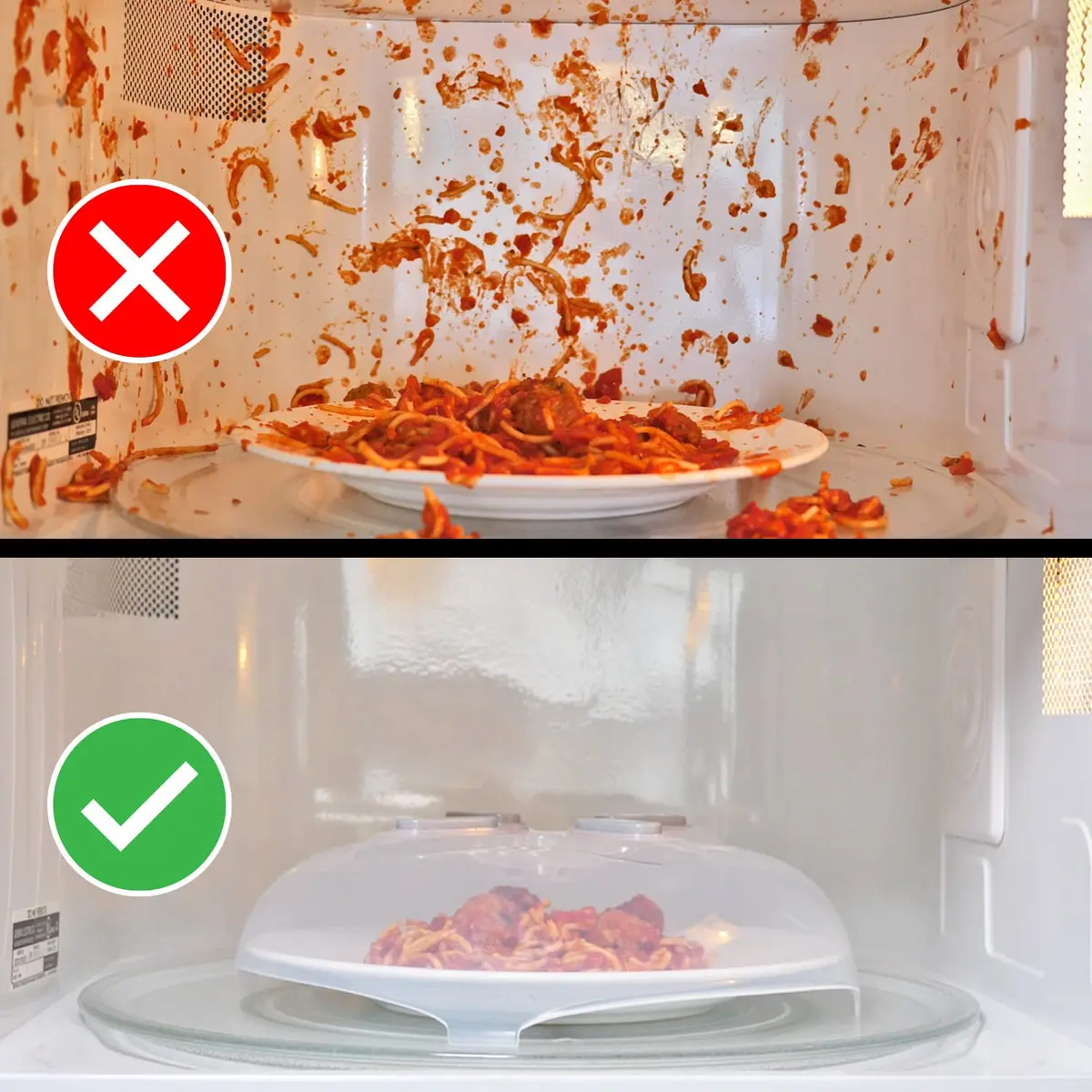 HOVER COVER Magnetic Microwave Splatter Cover for Food - 12" Heather Gray | BPA-Free, Vented, Space-Saving - view 2