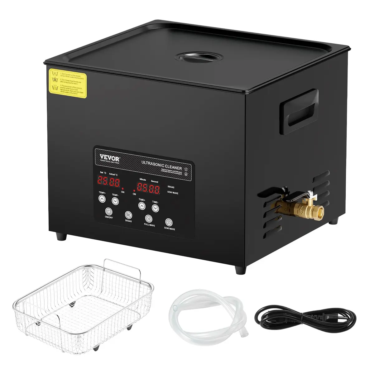 VEVOR 15L Ultrasonic Cleaner 360W Digital Ultrasonic Cleaning Machine with Heater & Degassing Mode | 40kHz Industrial Ultrasound Cleaner for Jewelry, Tools, Labware - view 9