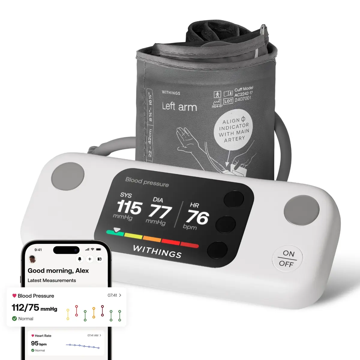 Withings BPM Vision Automatic Arm Blood Pressure Monitor | FDA-Cleared, WiFi & Bluetooth - main product image