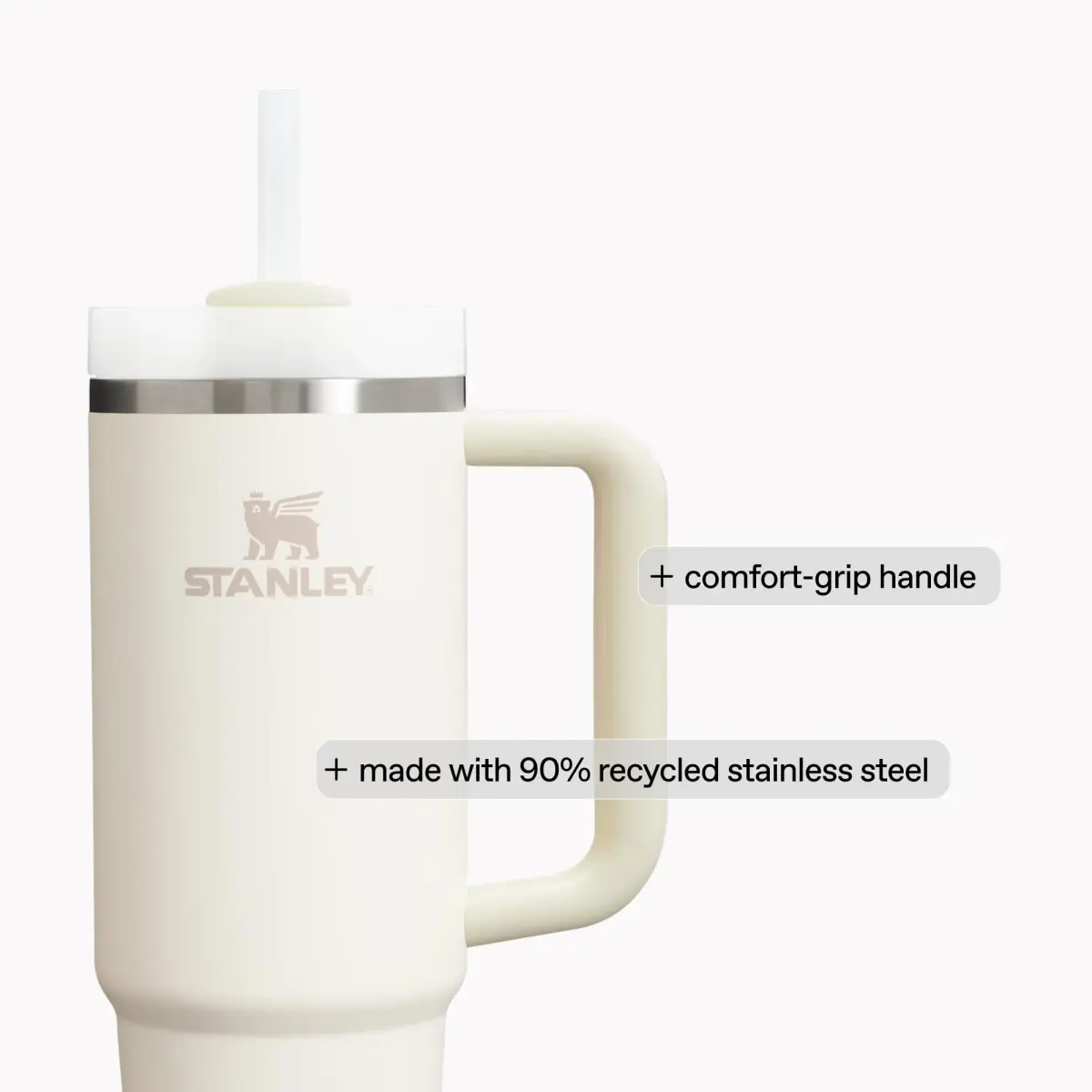 STANLEY Quencher H2.0 Tumbler with Handle and Straw 20 oz (591 ml) | Flowstate Lid, Cup Holder Compatible, Insulated Stainless Steel - view 4