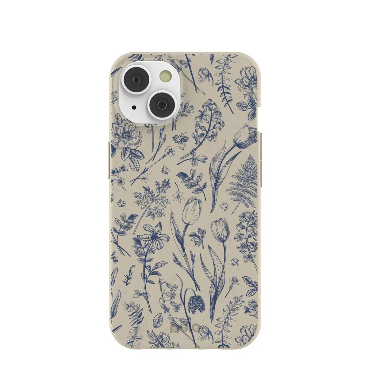 Pela Phone Case Compatible with iPhone 16e/14 | Eco-Friendly & Durable | Indigo Bouquet - main product image