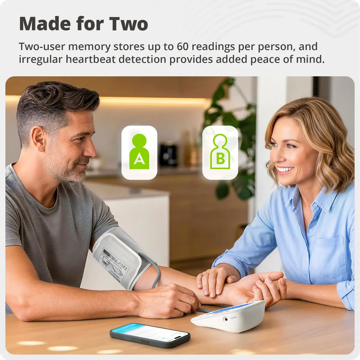 Greater Goods Bluetooth Blood Pressure Monitor with Extra-Large Cuff (40-52 cm / 15.7"-20.5") | Automatic Digital Upper Arm BP Monitor for Large Arms - view 5