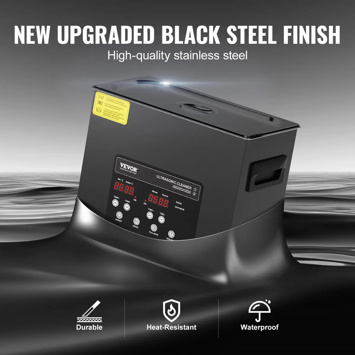 VEVOR 6L Ultrasonic Cleaner 27.2 L (6 L) | Industrial Ultrasound Cleaner with Heater & Timer - view 5