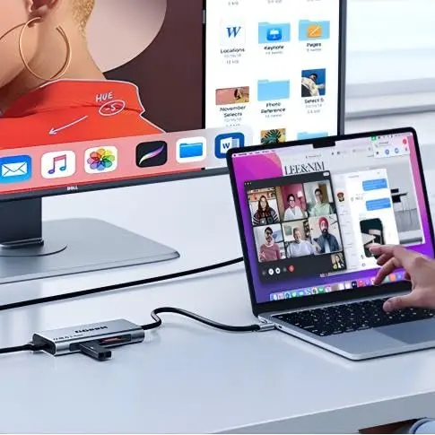 QGeeM USB C Hub 7-in-1 | 4K HDMI, 3 USB 3.0, 100W PD, Micro SD & SD Card Reader - view 8